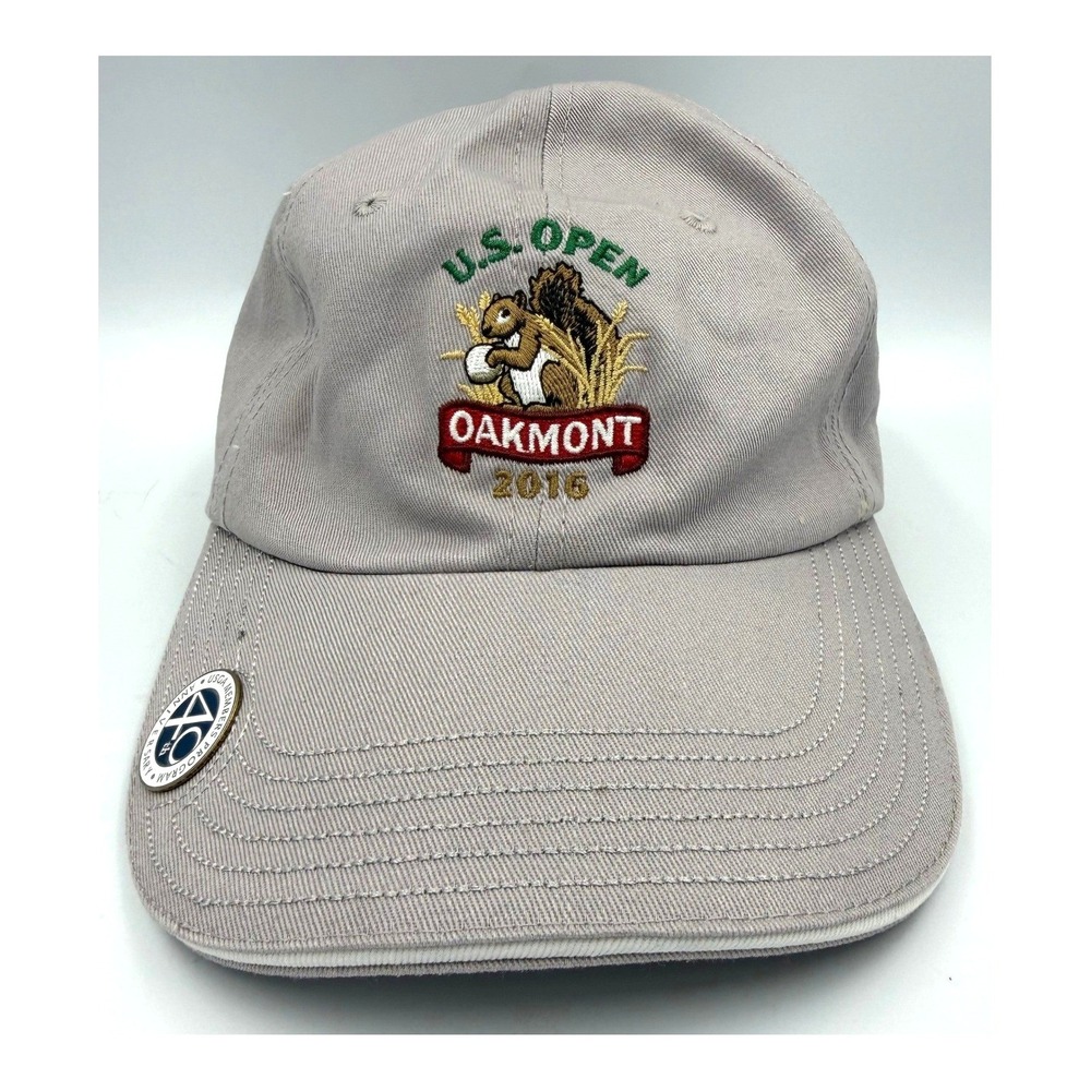 US Open Oakmont 2016 USGA Member Strapback Golf Hat‎ Squirrel Logo Pin